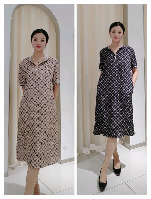 580085 拉链真丝连衣裙 商品图1