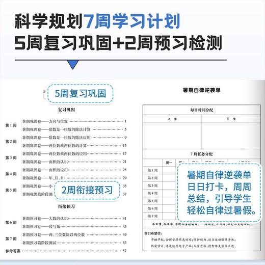 2025新版小学暑假试卷人教版1-5年级暑期衔接总复习课前预 商品图1