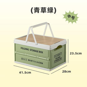 路悠悠带手提折叠30L收纳箱ZC0757青草绿