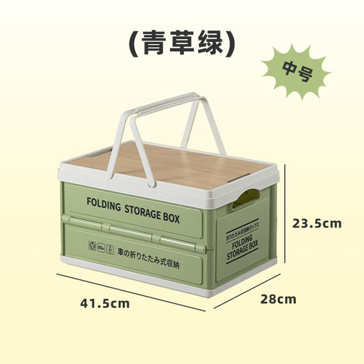 路悠悠带手提折叠30L收纳箱ZC0757青草绿 商品图0