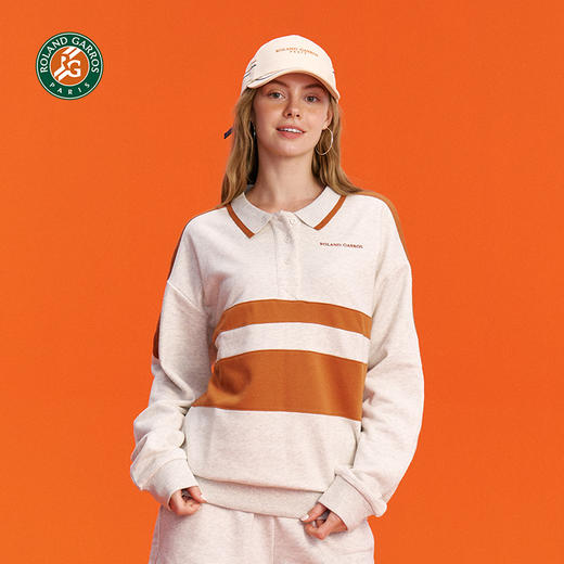 罗兰加洛斯法网卫衣女款oversize落肩卫衣2022春秋新款套头衫上衣 商品图2