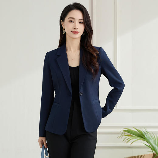 【微弹易打理】罗蒙女士西服商务休闲百搭舒适简约面试西服外套女 商品图3