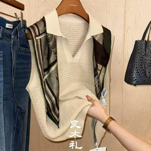 【预售7天】良木礼翻领无袖上衣（24329） 商品图0