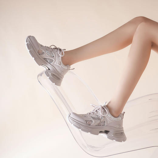 豪麟名鞋奥莱迪嘉女鞋时尚老爹鞋滴胶/牛皮革DJXXO51WX215粉色  原价1660元 商品图1