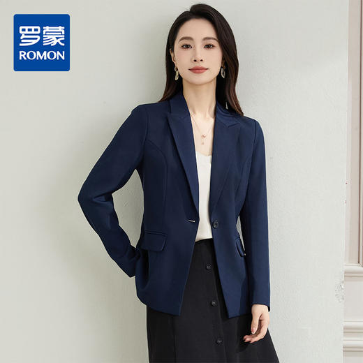 【职业正式】罗蒙女士西服简约大方易打理百搭微弹舒适西服外套女 商品图0
