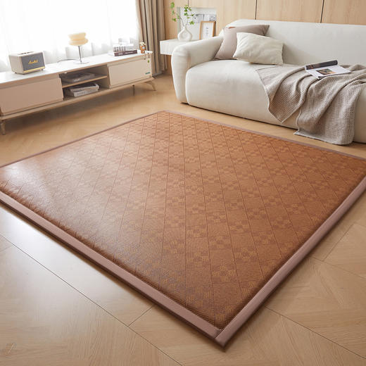 ☺️【凉而不冰 一席多用】多功能榻榻米凉藤席地垫776 ✅ 冰藤面料，光滑无毛刺，夏季清凉不黏腻🌸，瞬间降温 凉而不冰 一席多用！ 商品图4