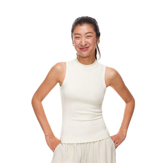 FDR 美利奴羊毛背心女修身保暖运动t恤紧身透气无袖上衣 商品图3