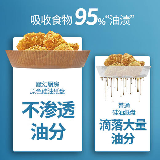 GRAREY  空气炸锅纸盘本色  100枚/盒 商品图2