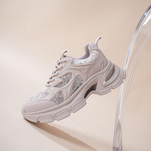 豪麟名鞋奥莱迪嘉女鞋时尚老爹鞋滴胶/牛皮革DJXXO51WX215粉色  原价1660元 商品图2