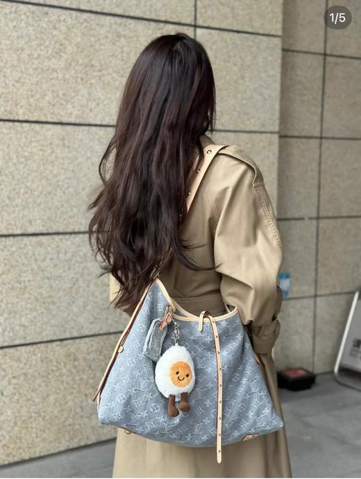 D063027丹宁牛仔carryall小号迷你托特Tote购物袋单肩包 商品图0