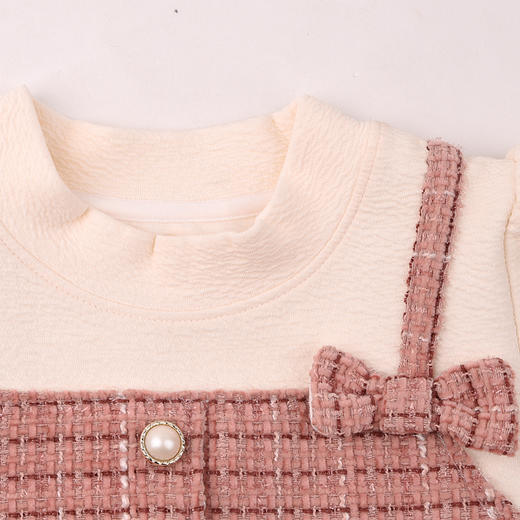 棉果果秋季新品女童珊瑚粉薄空气层网纱连衣裙M322700625433 商品图2