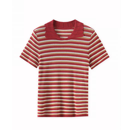 「高货wl」全新升级【铂金会员183/天猫249/差价66】(22031)洛诗琳时髦复古冰感镂空上衣2025夏季超细天丝亚麻针织衫 商品图4