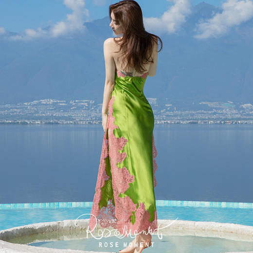 被温柔住的露背双侧开叉真丝长裙可外穿度假 A250315 商品图2