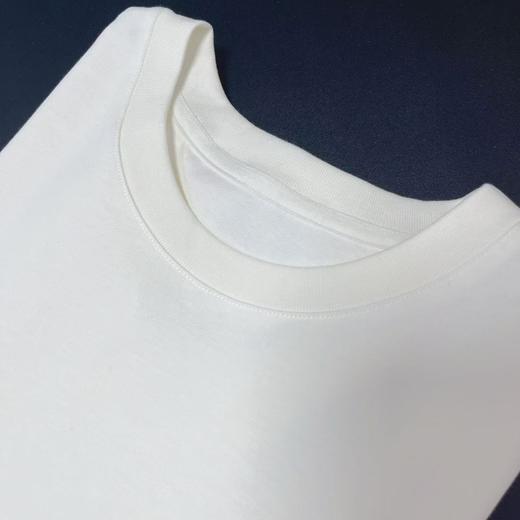 七夕福利-NO退~极简100%棉简约高克重纯白短袖T恤-喜出 商品图6