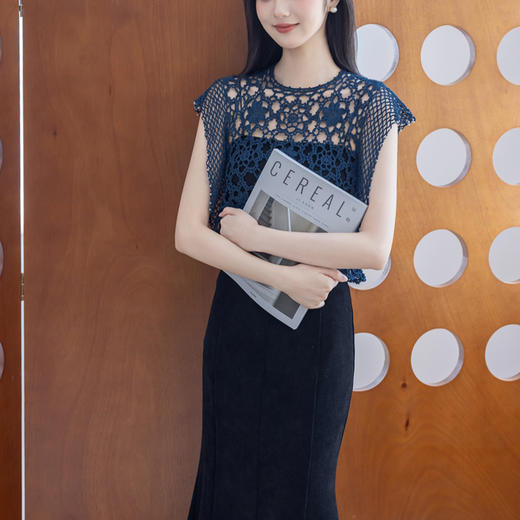 苏苏姐家夜澜镂空上衣手工diy蕾丝线纯棉毛线编织自制材料包 商品图1