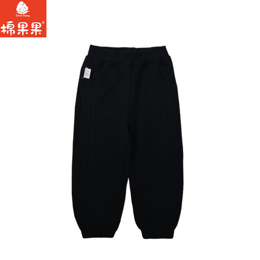 棉果果秋季新品男童世纪蓝色大毛圈针织长裤M312200225468 商品图1