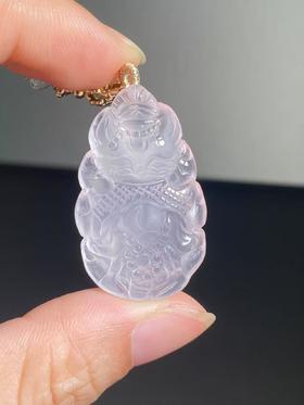 粉水晶狐狸吊坠