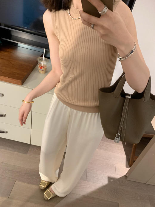 max醋酸抓皱肌理高级了空气垂垂裤 商品图3