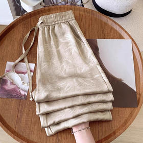 丁摩 醋酸阔腿裤女夏季薄款高腰显瘦防晒垂坠感拖地直筒裤5ZF-310