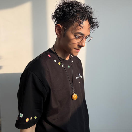 NPC潮牌100%棉重磅255克麻将系列发泡印花短袖T恤男凉感NP56TE82 商品图1