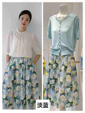 585771时尚气质款双袋丝光棉半裙