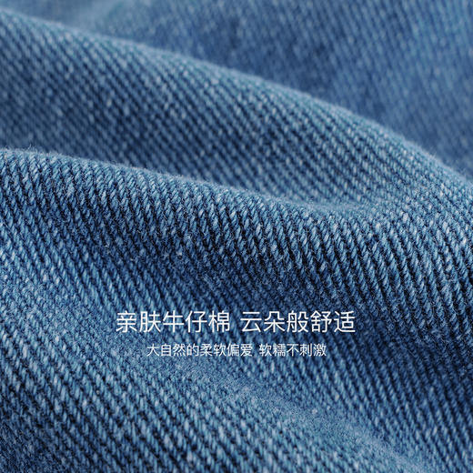 马克珍妮女童爱心纯棉牛仔背带裤宝宝连体裤2025年秋装新品551525 商品图4