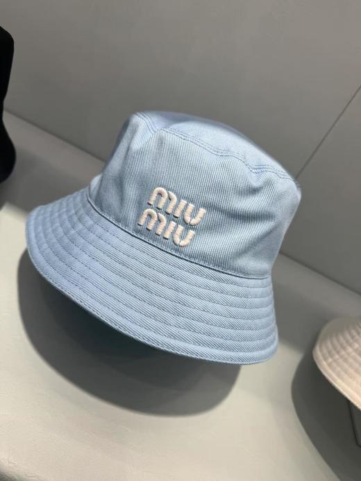 缪缪新款天蓝色渔夫帽（CO） 商品图0