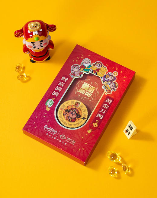 D-GE-10-0009-01/A0 百泰首饰BATAR JEWELLERY 新年足金999黄金财神黄金手机贴手机支架贺岁红包贺礼蛇年送礼 商品图1