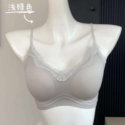U家舒服蕾细肩带内衣【性感不勒人，穿上就像没穿✨】法式V领蕾丝文胸🔥轻薄无痕＋果冻胶提拉💖塑造饱满圆润好胸型，4色任选，每一件都美到心动！  商品图9
