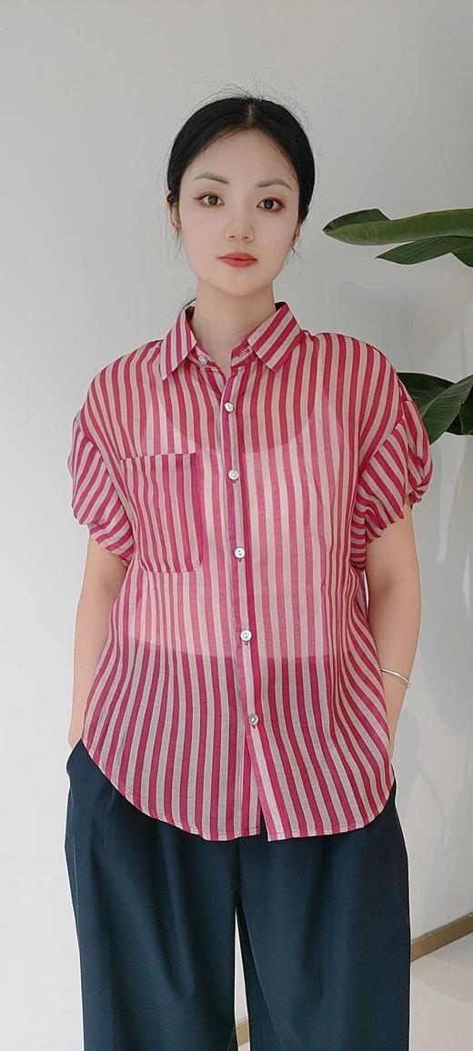 582535韩版天丝条纹短袖，均码阔版 商品图2