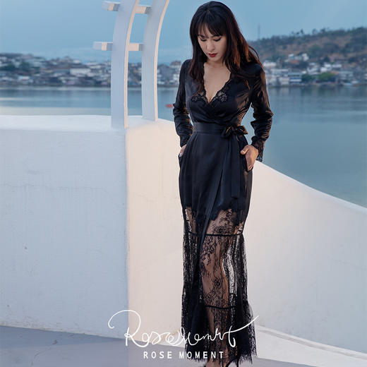 美到犯规的法式风情丝质长袍 P250321 商品图8