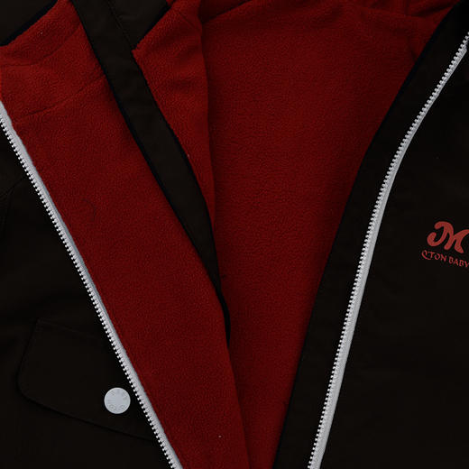 棉果果秋季新品男童黛黑摇粒绒加绒保暖风衣M312100425452 商品图5