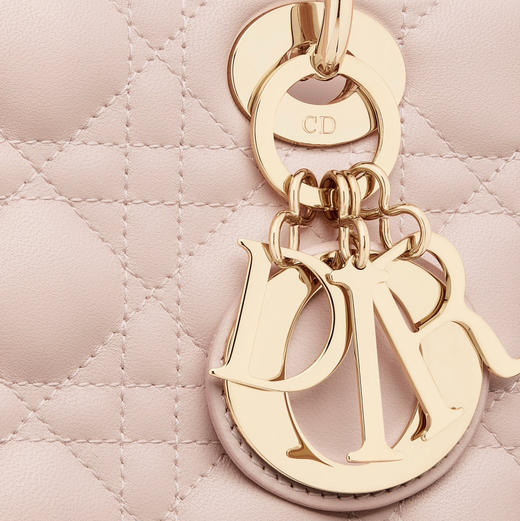 Lady Dior My ABCDior 手袋 胭脂粉色羊皮革藤格纹（HH） 商品图4