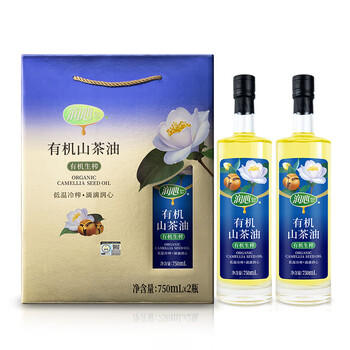 润心（RunXin）【保真山茶油】 有机油 低温冷榨一级 食用油生榨 礼盒750ml*2瓶 /粮油调味 /食用油 /山茶油 商品图7