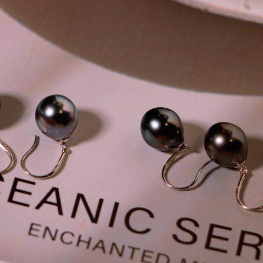 【甄珠贝】大溪地18K金耳钩 巴洛克 9-10mm 镜面光 基本无暇或微微瑕 商品图0