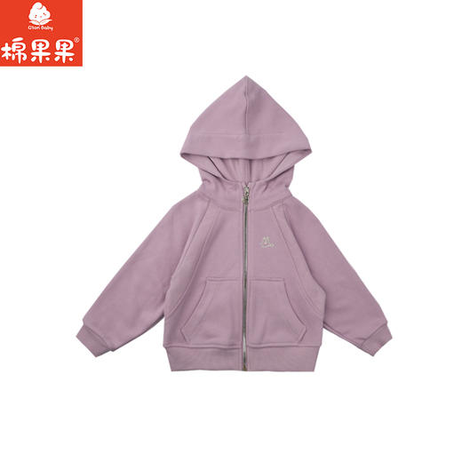棉果果秋季新品女童风信紫针织连帽外套M322100225407 商品图1