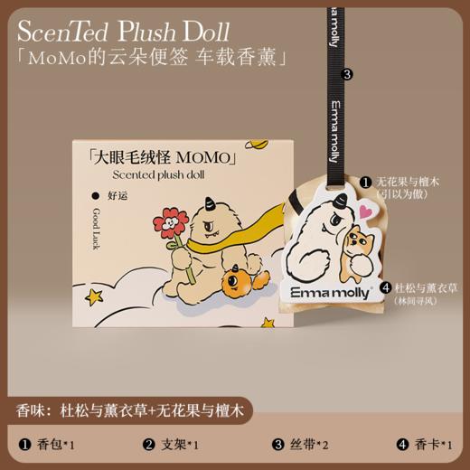 艾玛莫莉 Momo的云朵便签车载香薰单个装礼盒-林间寻风 商品图0