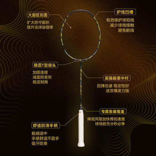 的幸国羽严选光影全碳素专业进攻型羽毛球拍单拍 商品图1