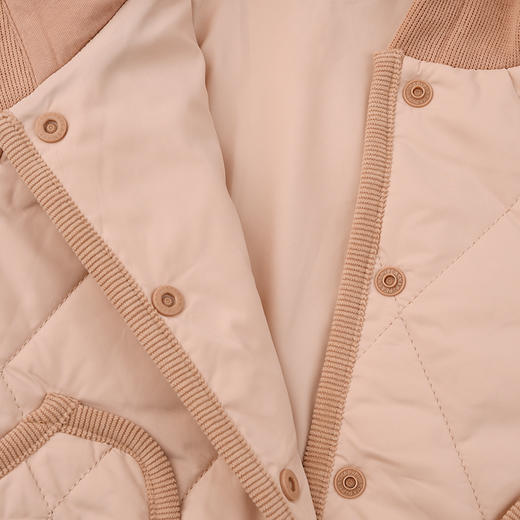 棉果果秋季新品男童女童米杏色绗棉加棉保暖外套M302100725426 商品图3