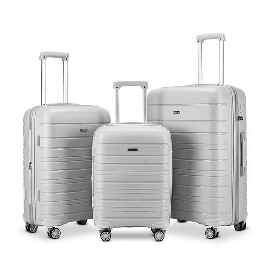 摔不烂行李箱全新PP拉杆箱行李箱 大容量拉链箱20寸登记密码箱 商品图9