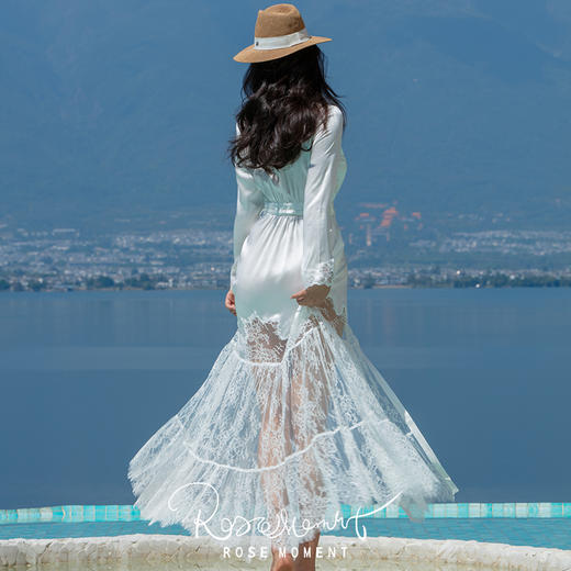 美到犯规的法式风情丝质长袍 P250321 商品图3