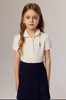 学院风！2025夏季新款中大童短袖女童网眼翻领polo衫纯棉卡通刺绣小熊童T恤 商品缩略图1