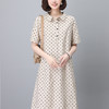 丁摩 棉麻连衣裙新款女夏季法式衬衫裙亚麻波点长裙子5ZF-2629 商品缩略图5