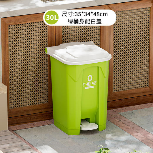 【脚踏式大垃圾桶】带盖脚踩 户外厨房家用商用室外庭院大容量垃圾桶  商品图12
