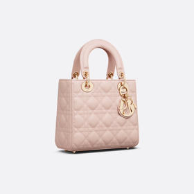 Lady Dior My ABCDior 手袋 胭脂粉色羊皮革藤格纹（HH）