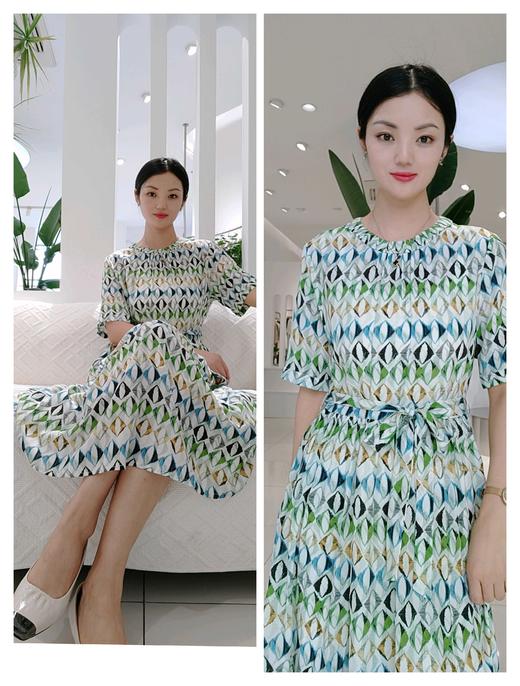 582869 真丝印花连衣裙 商品图2