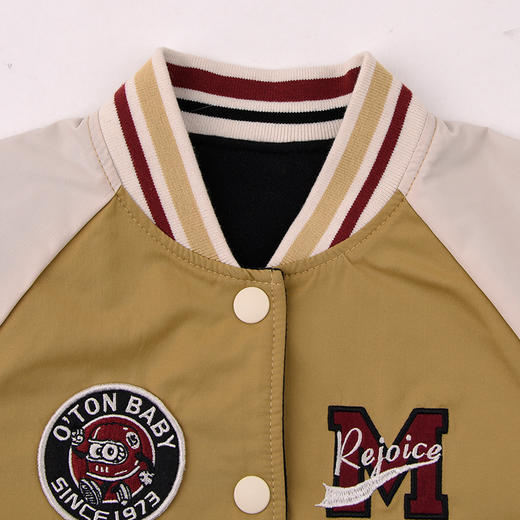 棉果果秋季新品男童女童耀金色大毛圈两面穿棒球服M302100425453 商品图2