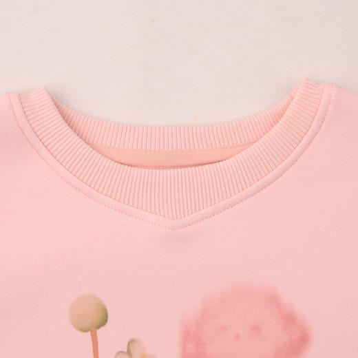 棉果果秋季新品女童樱花粉空气棉圆领套头卫衣M322180225412 商品图2