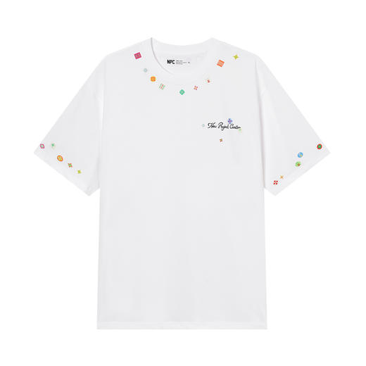 NPC潮牌100%棉重磅255克麻将系列发泡印花短袖T恤男凉感NP56TE82 商品图6