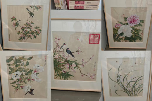 余稚花鸟绢本册页（铝合金框） 商品图0